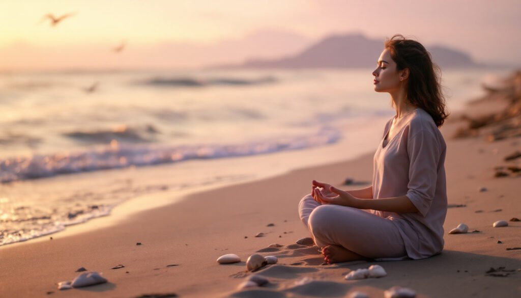 woman on beach